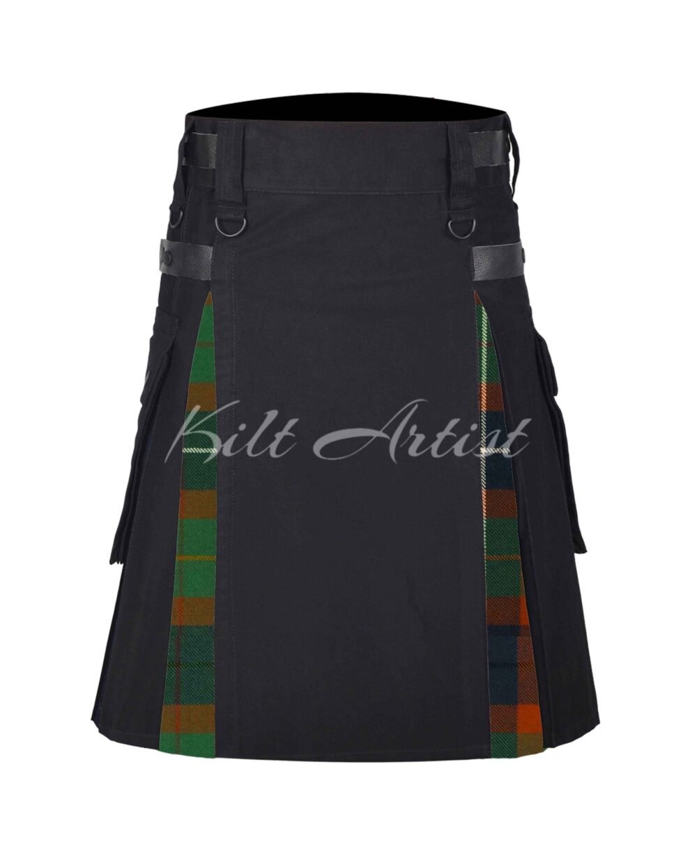 Black Cotton Amnesty International Tartan Hybrid Kilt