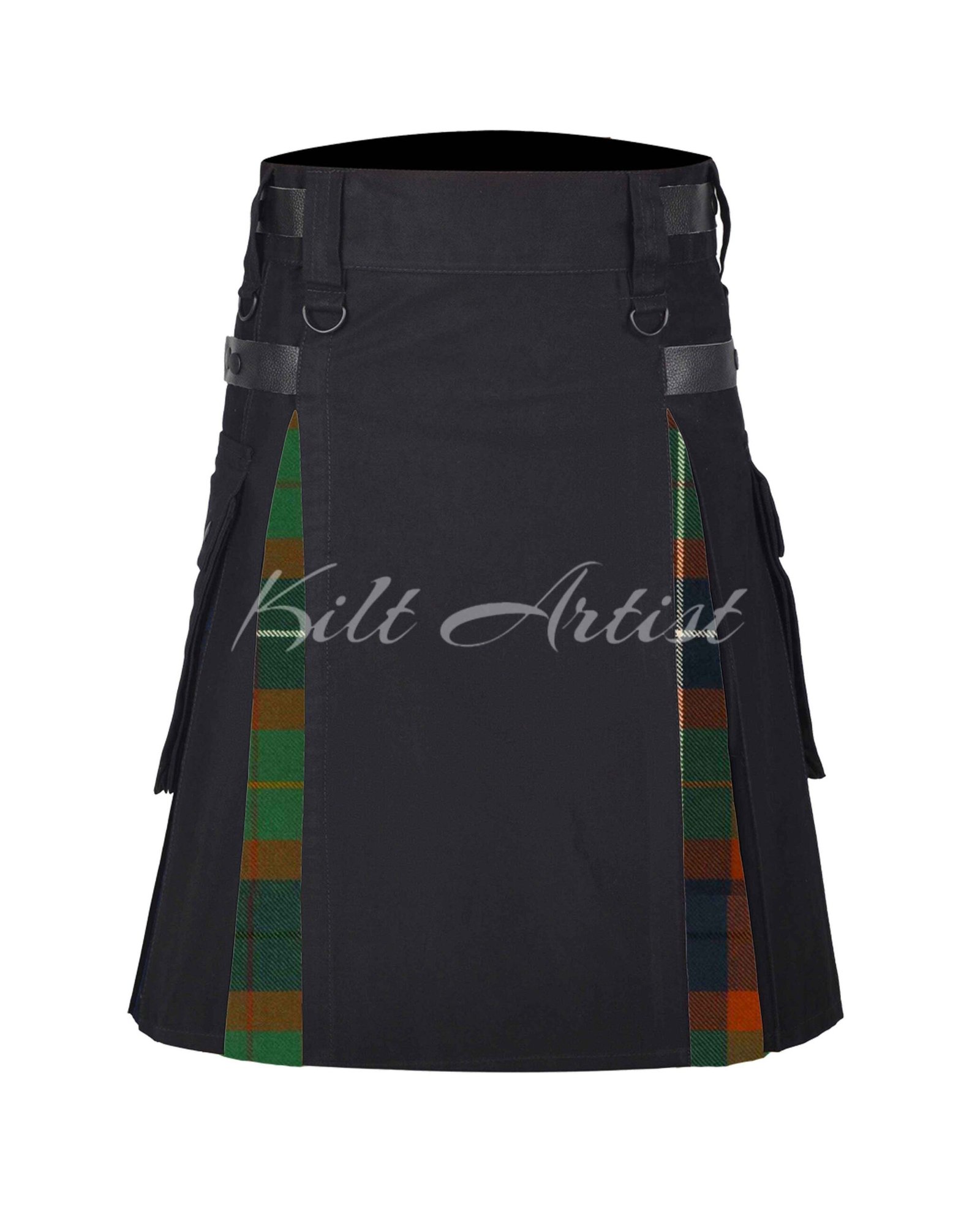 Black Cotton Amnesty International Tartan Hybrid Kilt