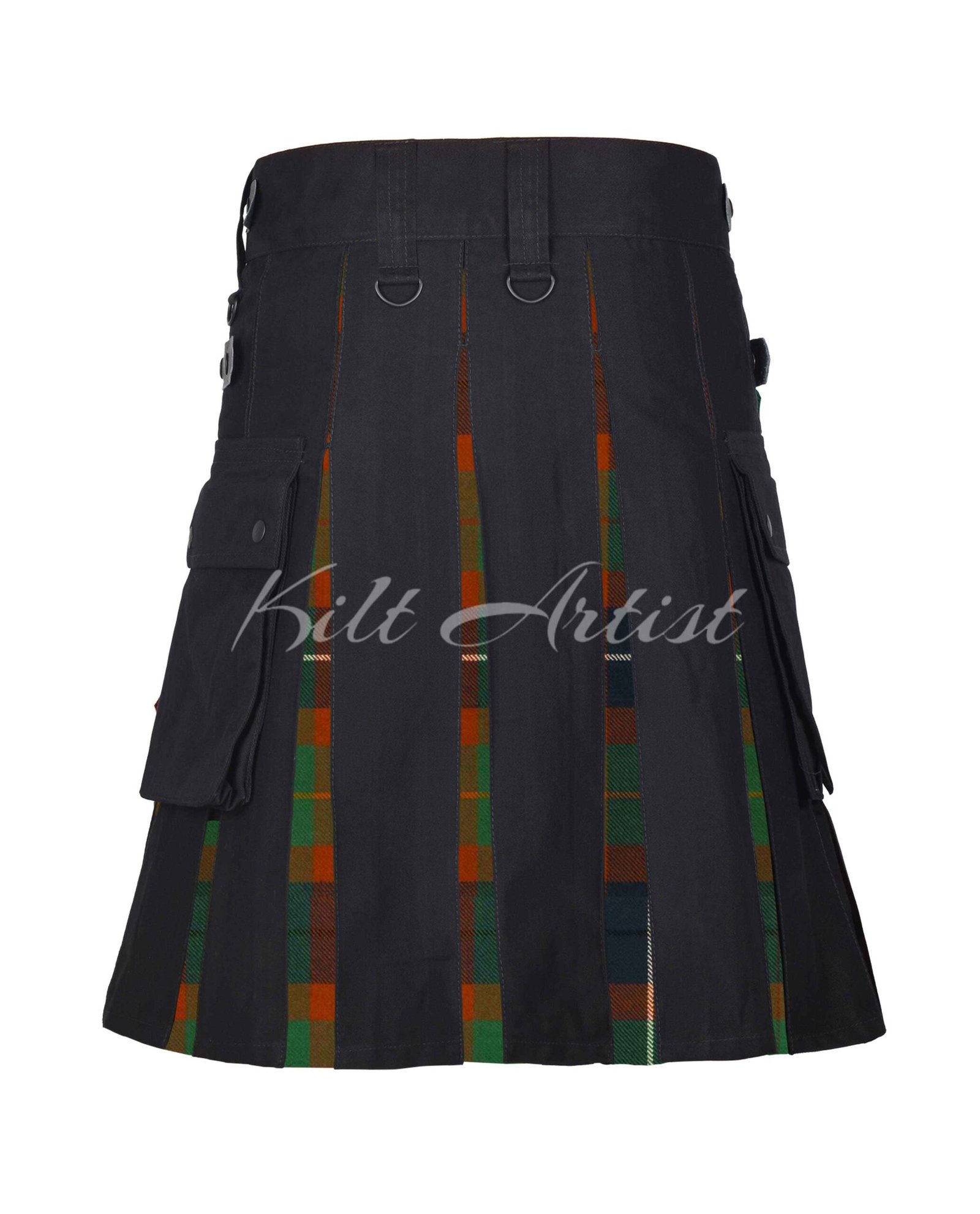 Black Cotton Amnesty International Tartan Hybrid Kilt