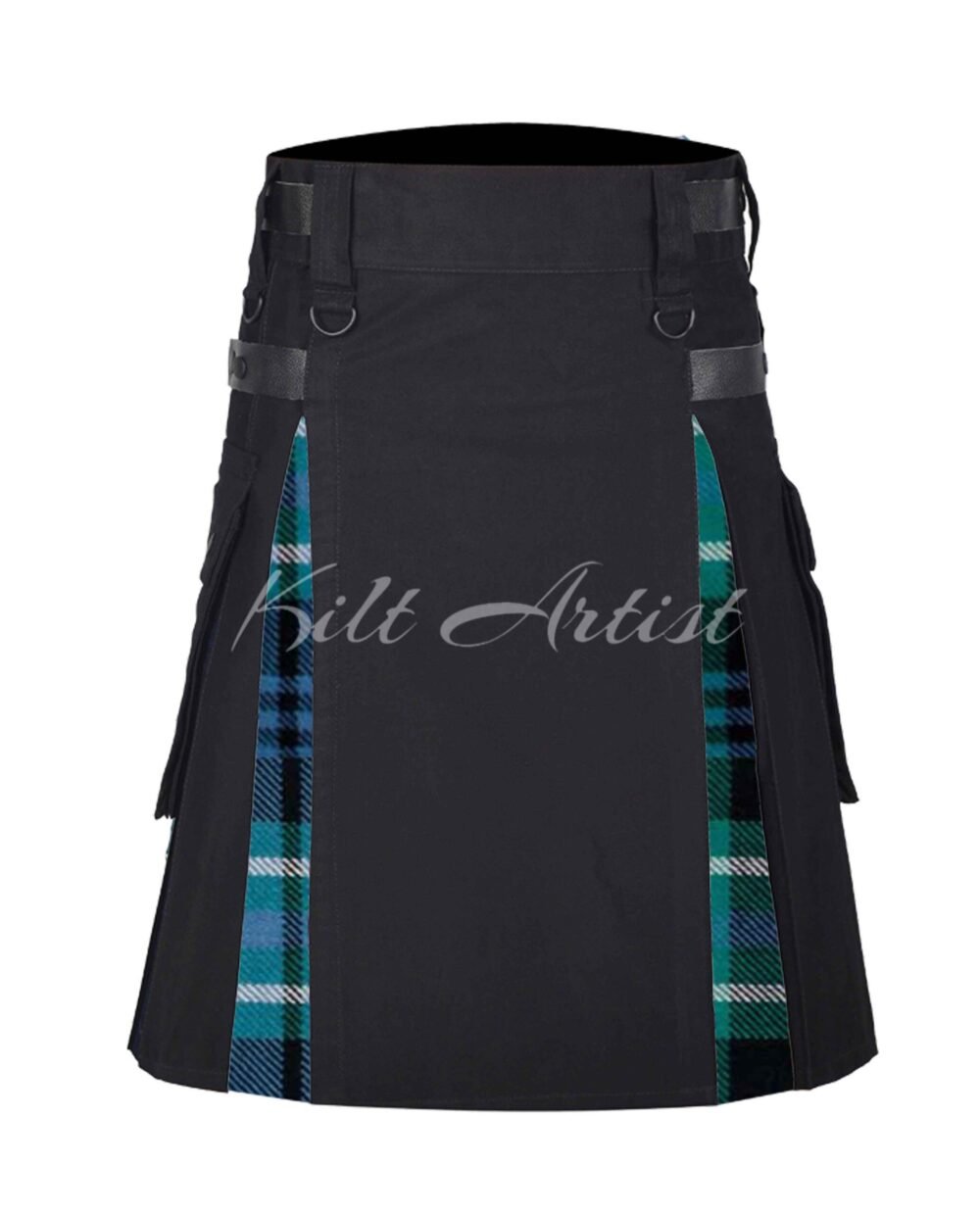 Black Cotton Arbuthnot Ancient Tartan Hybrid Kilt