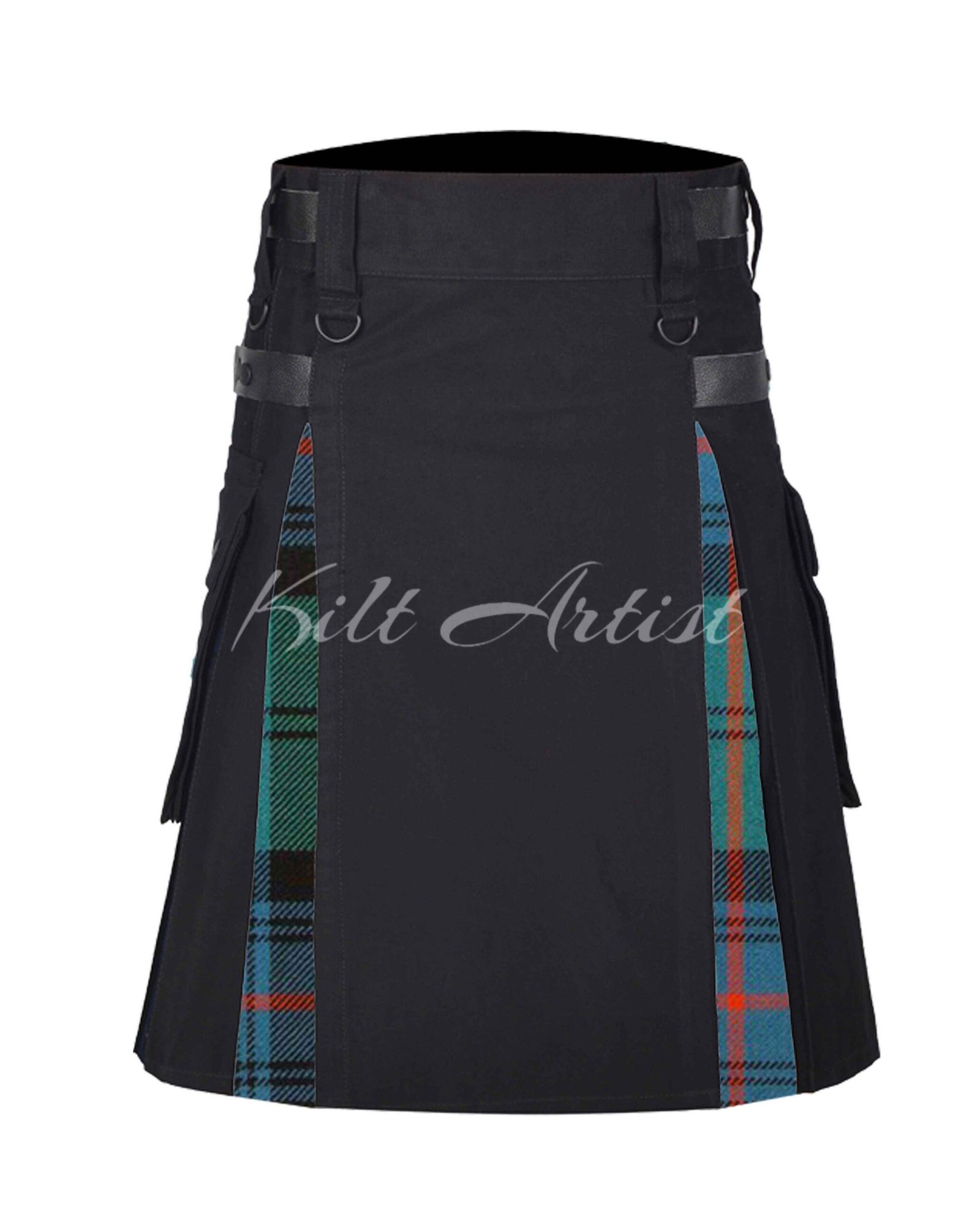 Black Cotton Armstrong Ancient Tartan Hybrid Kilt