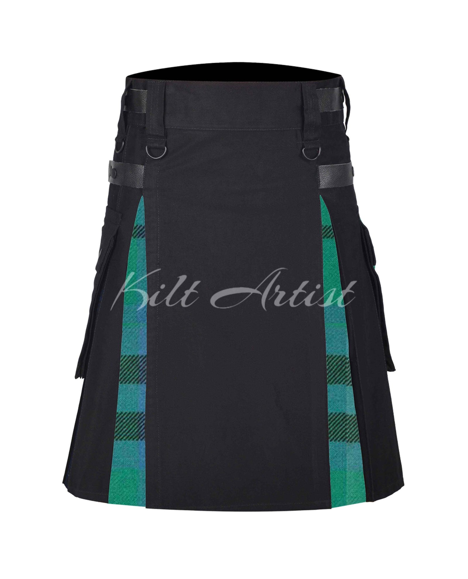Black Cotton Austin Ancient Tartan Hybrid Kilt