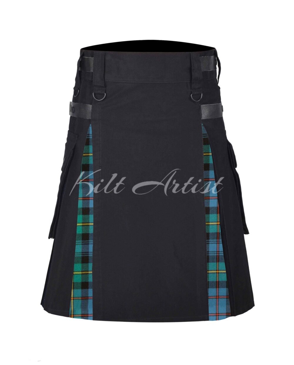 Black Cotton Baillie Ancient Tartan Hybrid Kilt