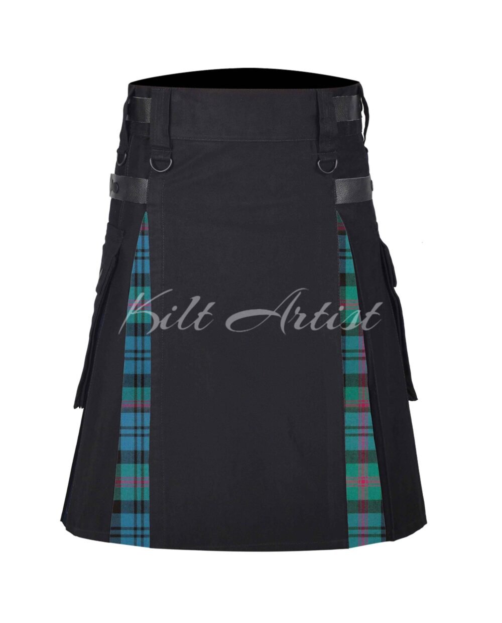 Black Cotton Baird Ancient Tartan Hybrid Kilt