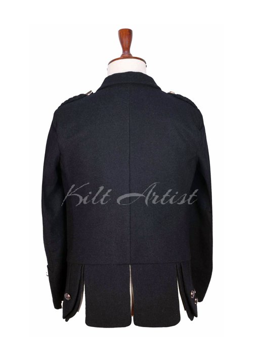 Black Wool Balmoral Doublet Jacket