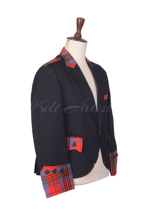Black Wool Scottish Jacket - Image 3