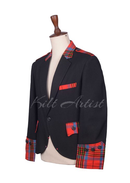 Black Wool Scottish Jacket - Image 2