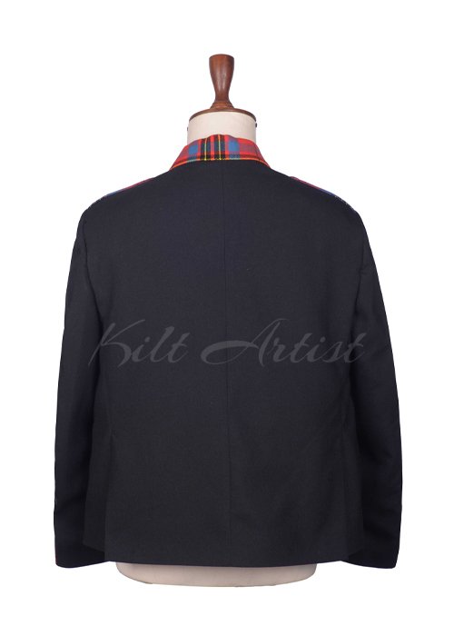 Black Serge Wool Scottish Jacket