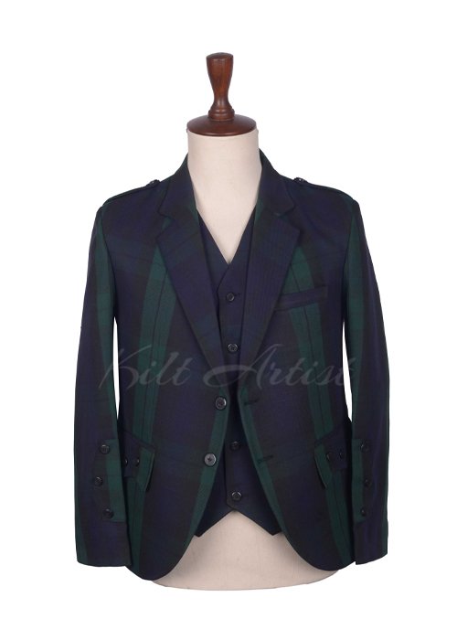 Black Watch Tartan Argyll Jacket