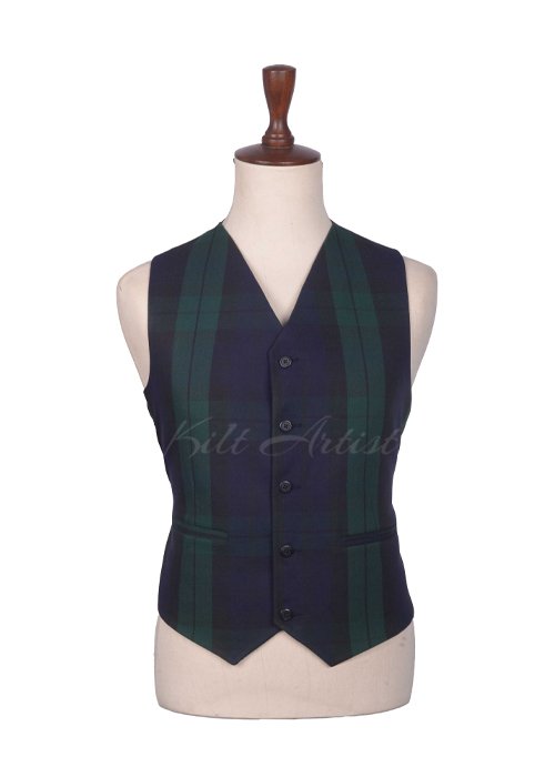 Black Watch Tartan Argyll Waistcoat
