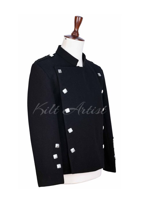 Black Wool Montrose Doublet Jacket - Image 2