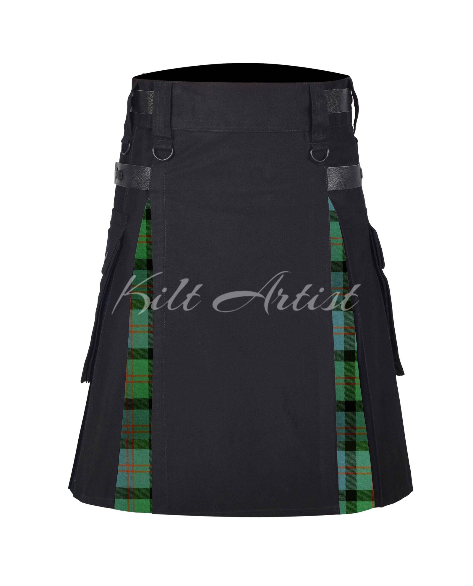Black Cotton Blair Ancient Tartan Hybrid Kilt