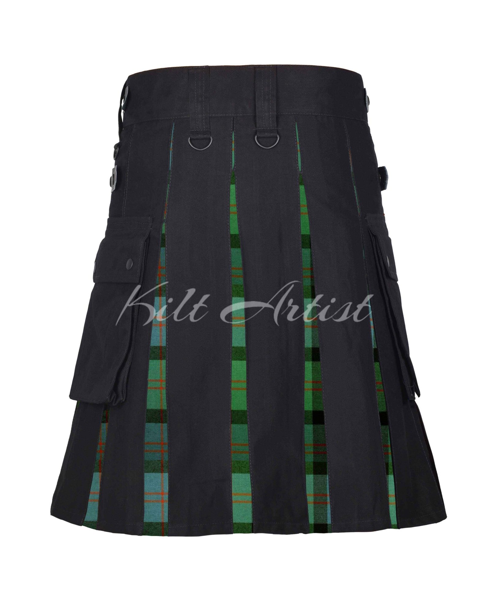 Black Cotton Blair Ancient Tartan Hybrid Kilt
