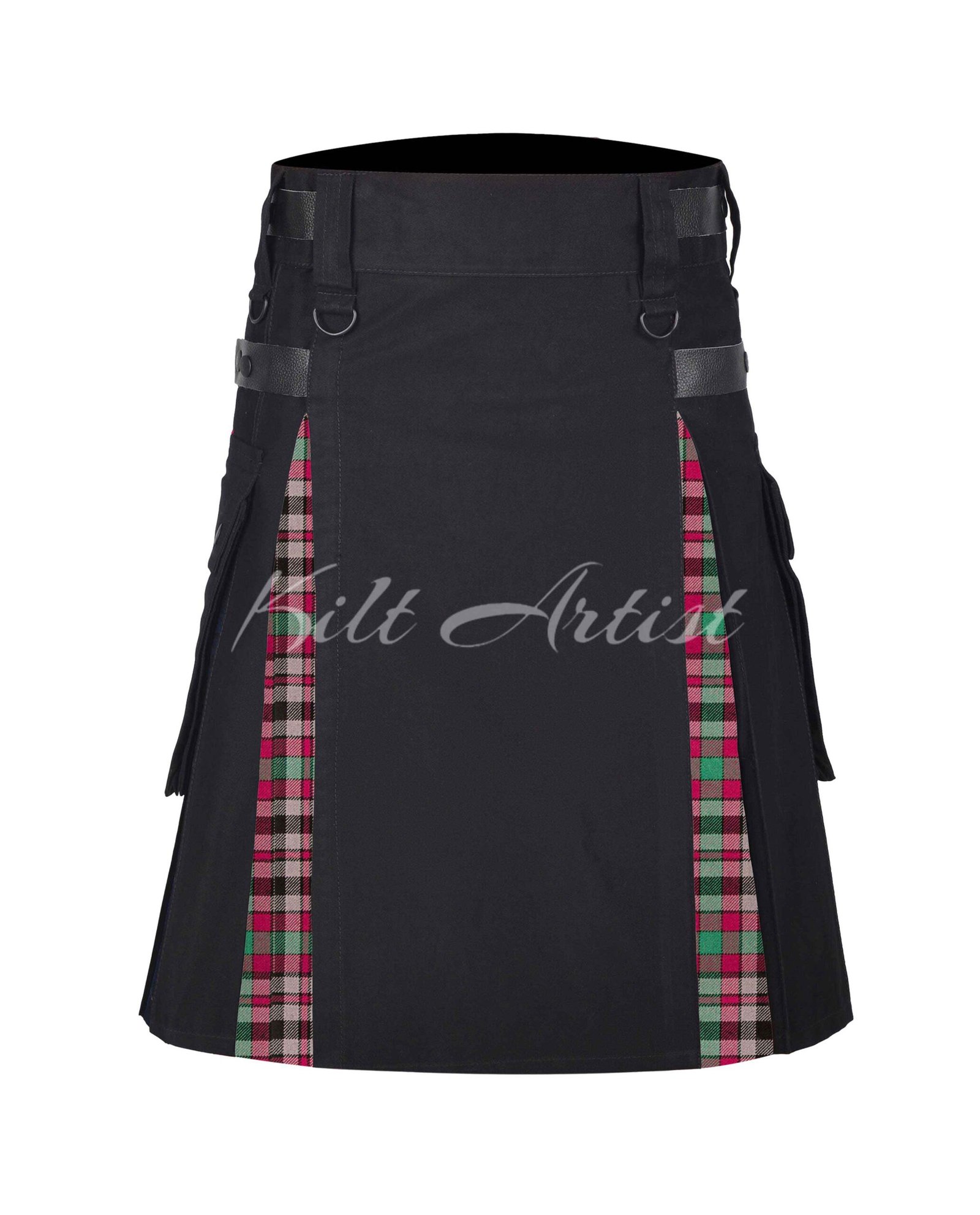 Black Cotton Borthwick Tartan Hybrid Kilt