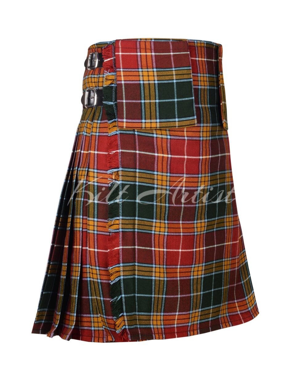 Buchanan Muted Tartan 8 Yard Kilt with Pockets
