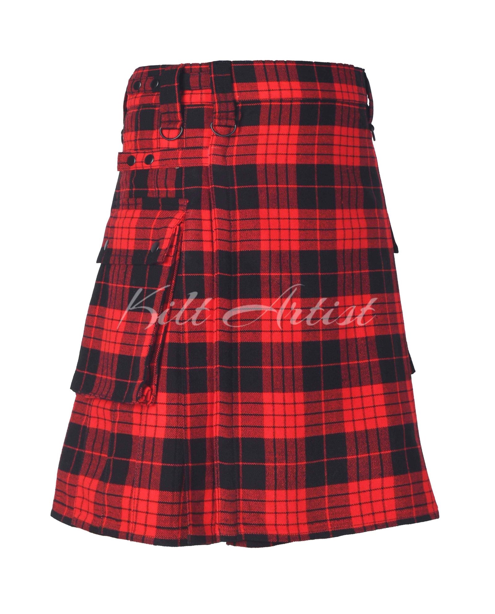 Cameron Red Black Tartan Utility Kilt