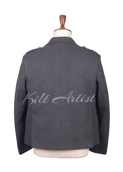 Gray Tweed Wool Argyll Jacket and Waistcoat