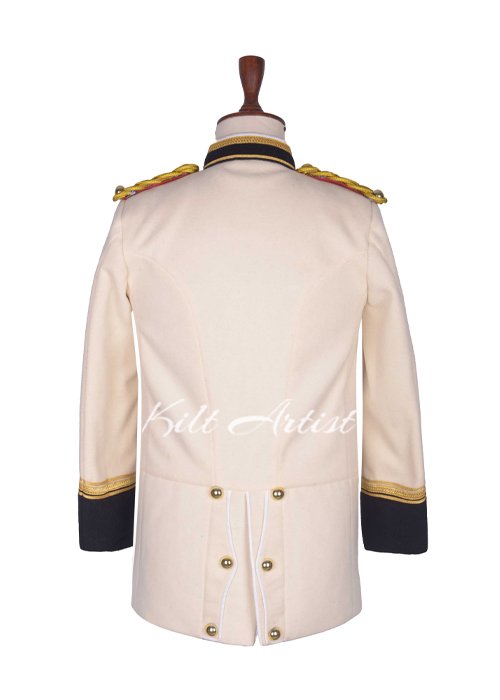 Cream Wool Military Doublet Jacket