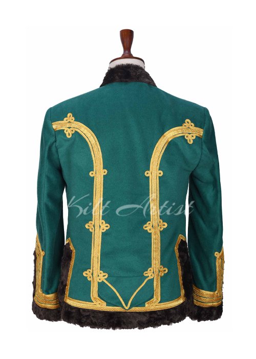 Green Gold Military Doublet Jacket