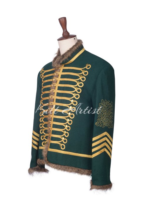 Green Wool Military Jacket - Image 2