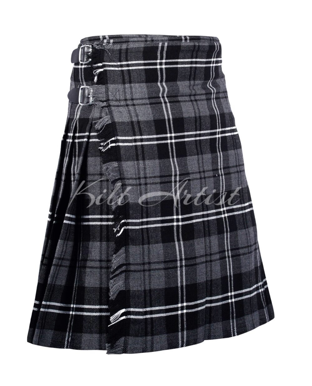 Grey Night Tartan 8 Yard Kilt