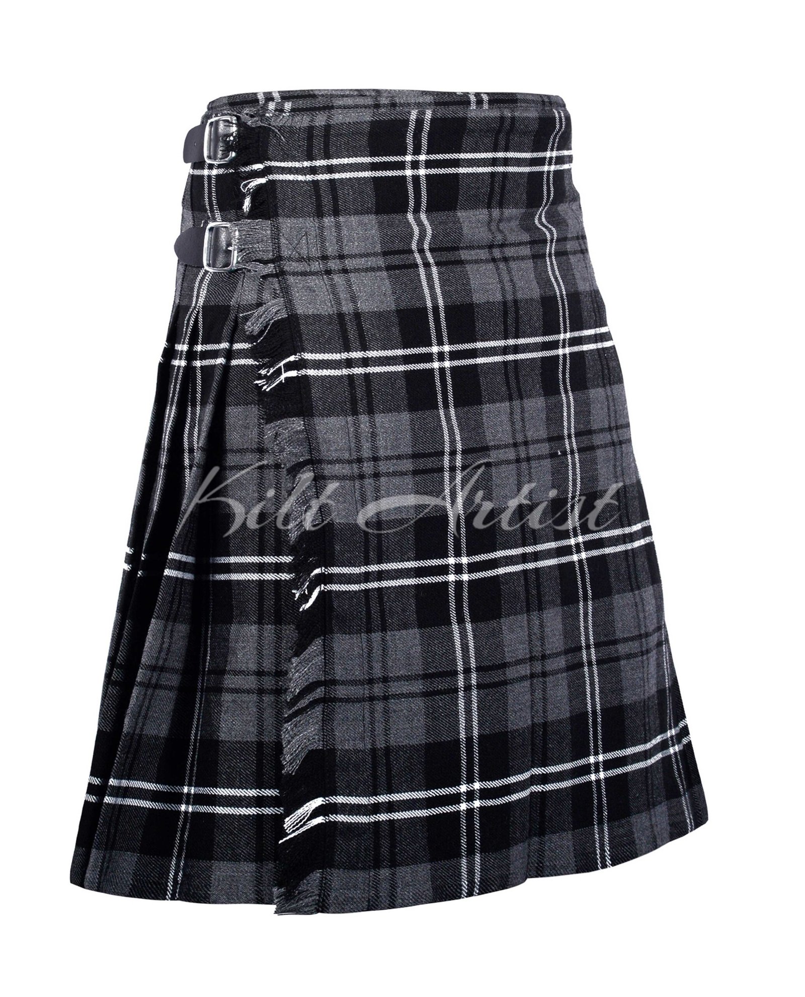 Grey Night Tartan 8 Yard Kilt