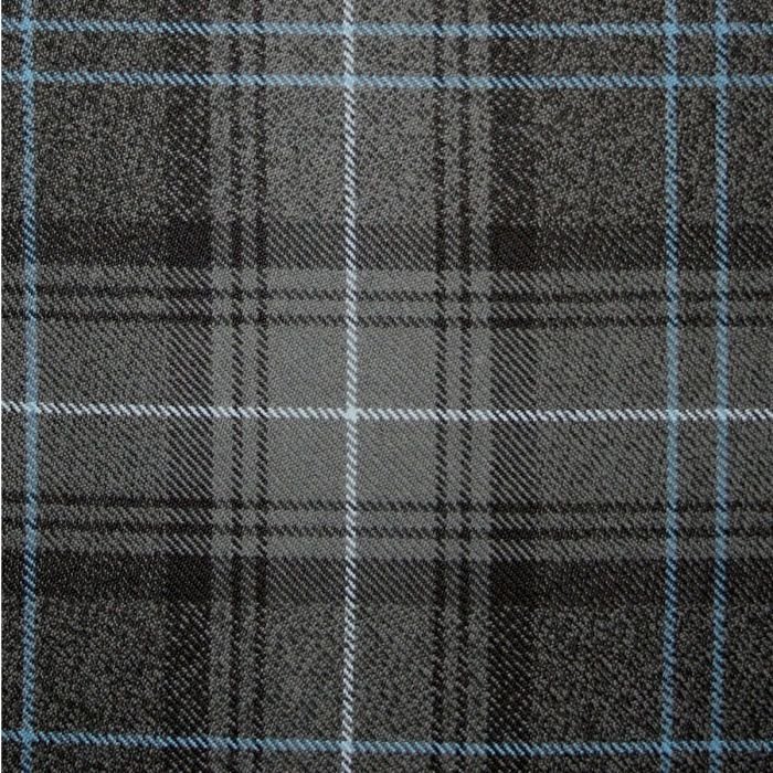 Highland Granite Blue Tartan Fabric