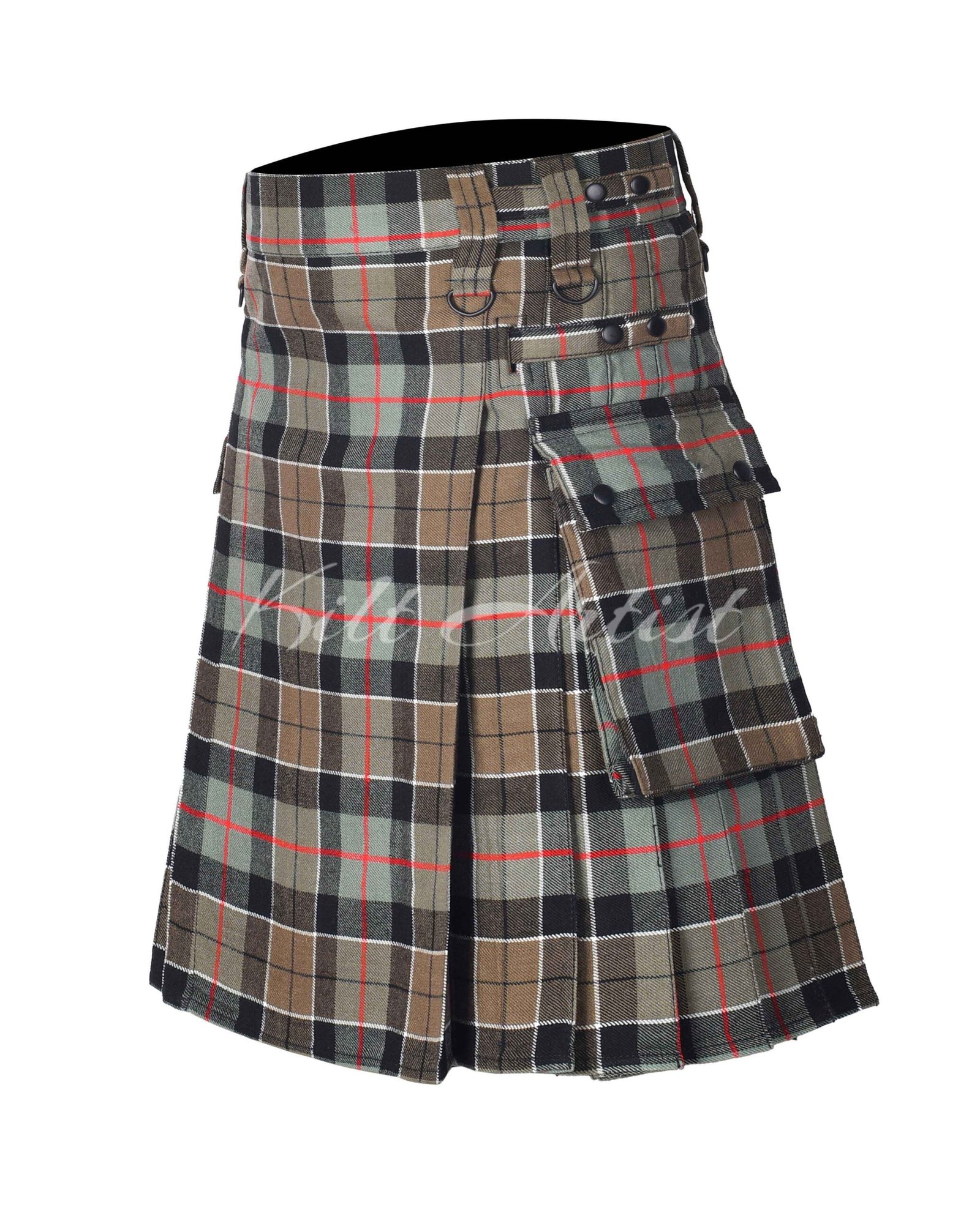 Leslie Weathered Tartan Utility Kilt