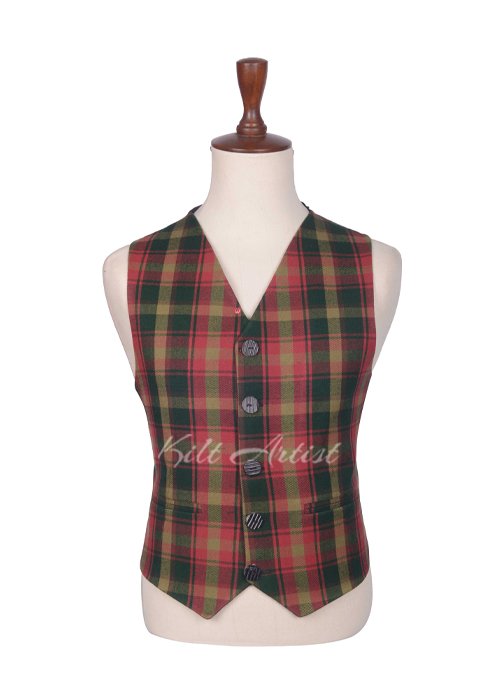 Maple Leaf Tartan Argyll Waistcoat
