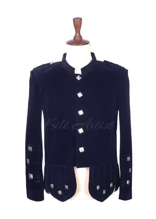 Navy Blue Velvet Kenmore Jacket