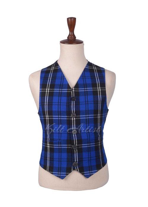 Ramsay Blue Hunting Tartan Argyll Waistcoat