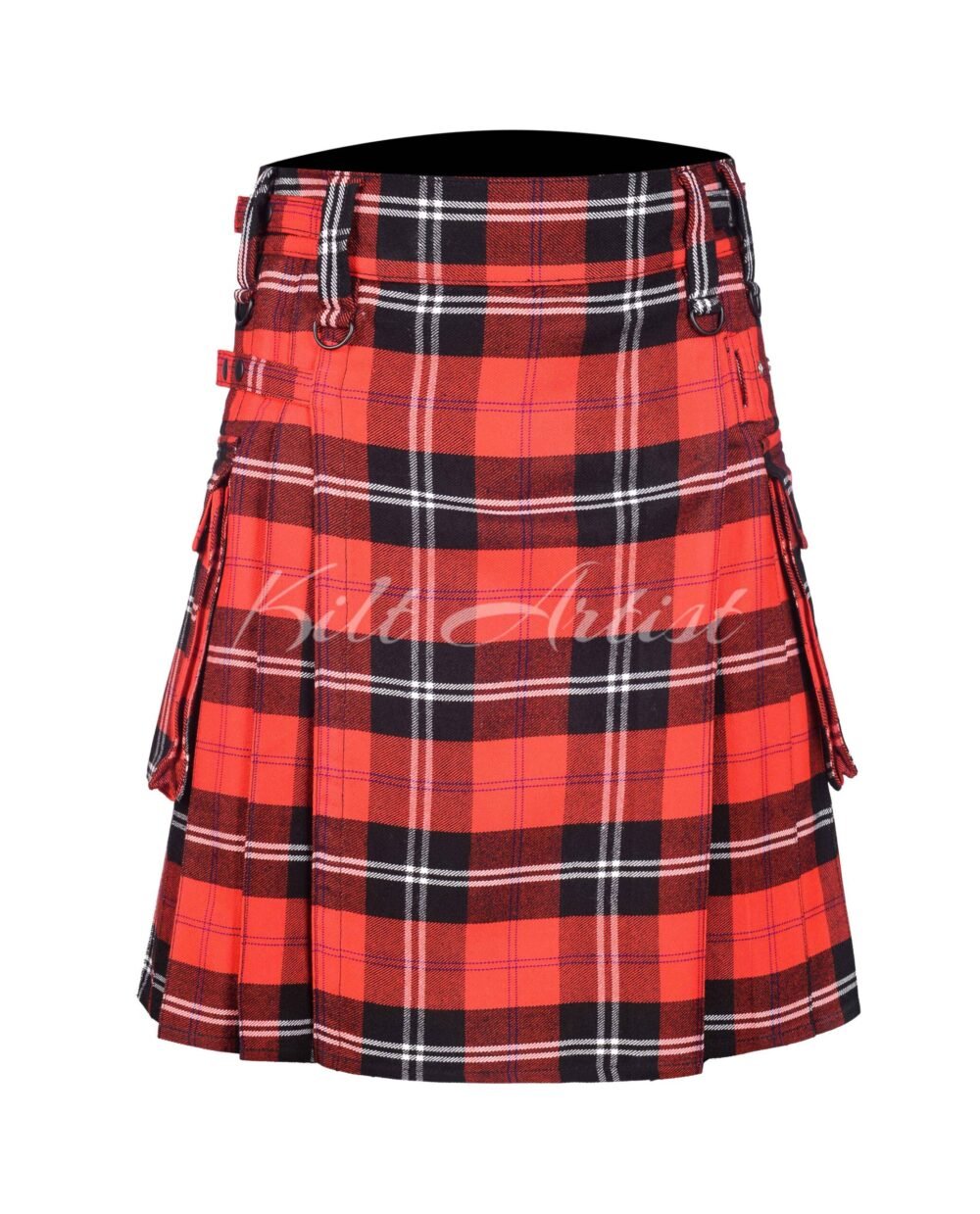 Ramsay Red Tartan Utility Kilt