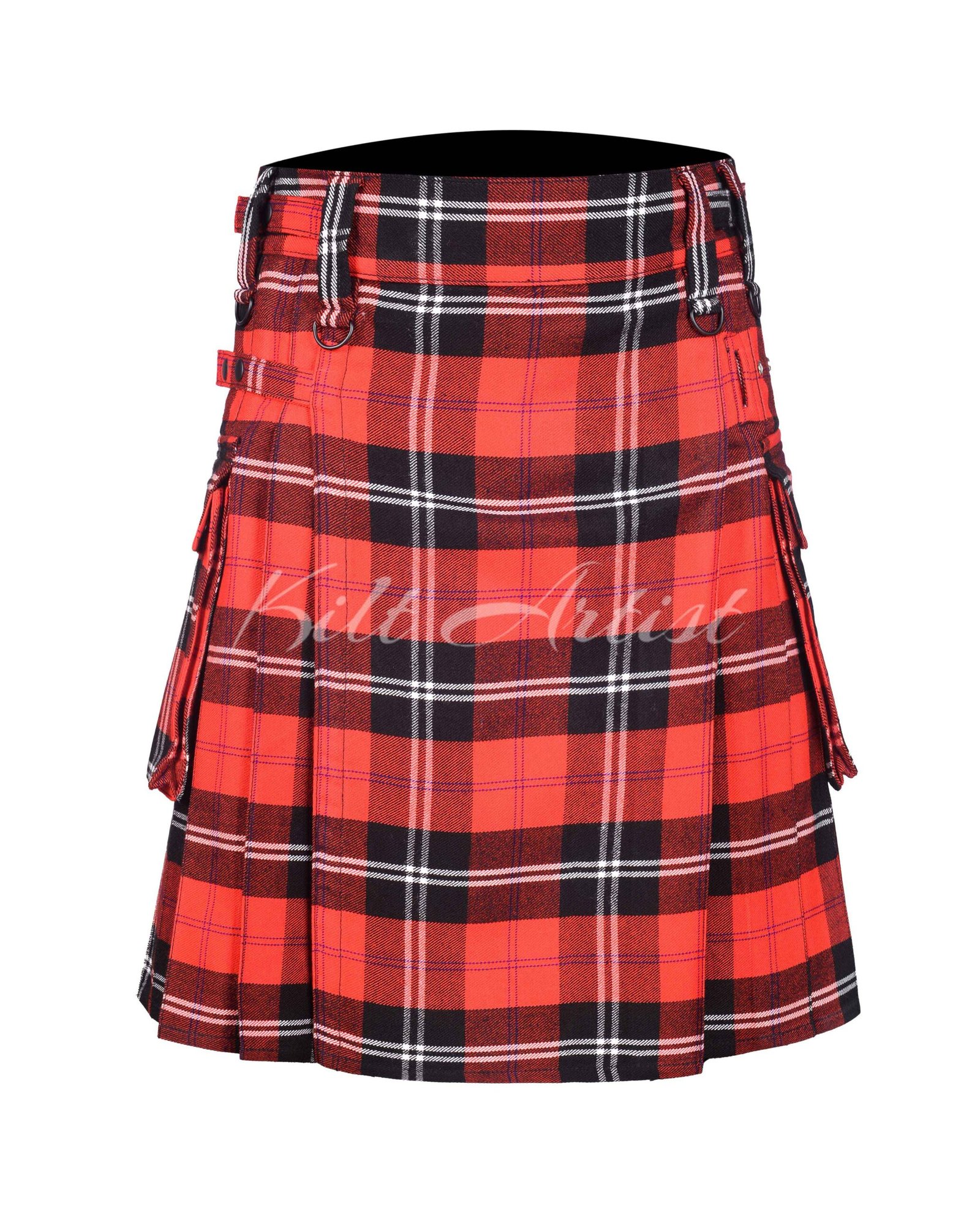 Ramsay Red Tartan Utility Kilt