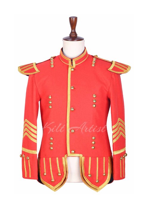 Red Gold Military Doublet Jacket