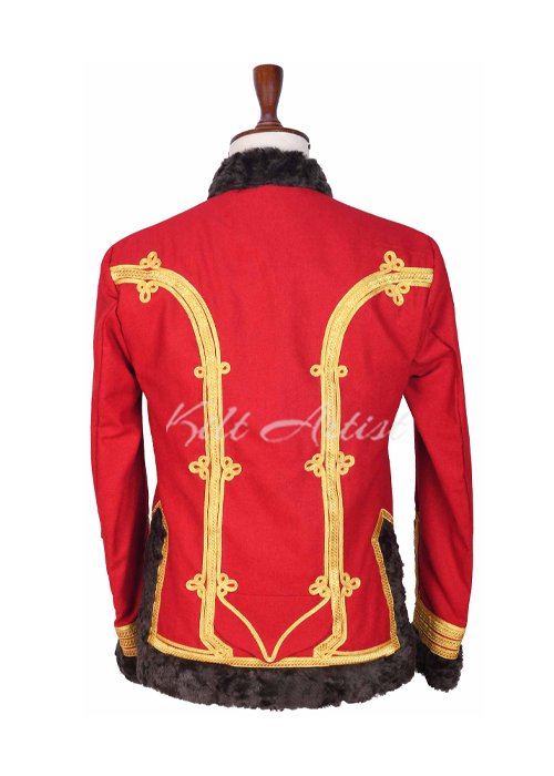 Red Gold Military Hassar Jacket