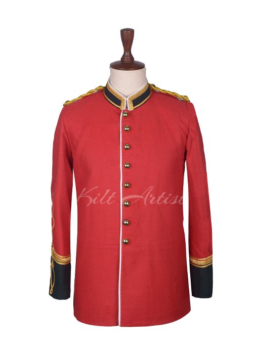 Red Wool Military Jacket