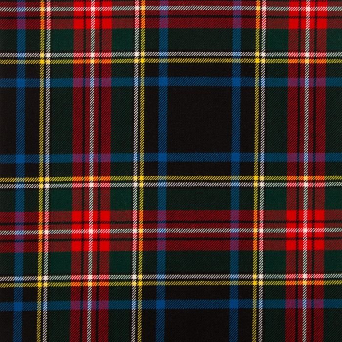 Stewart Black Modern Tartan Fabrics