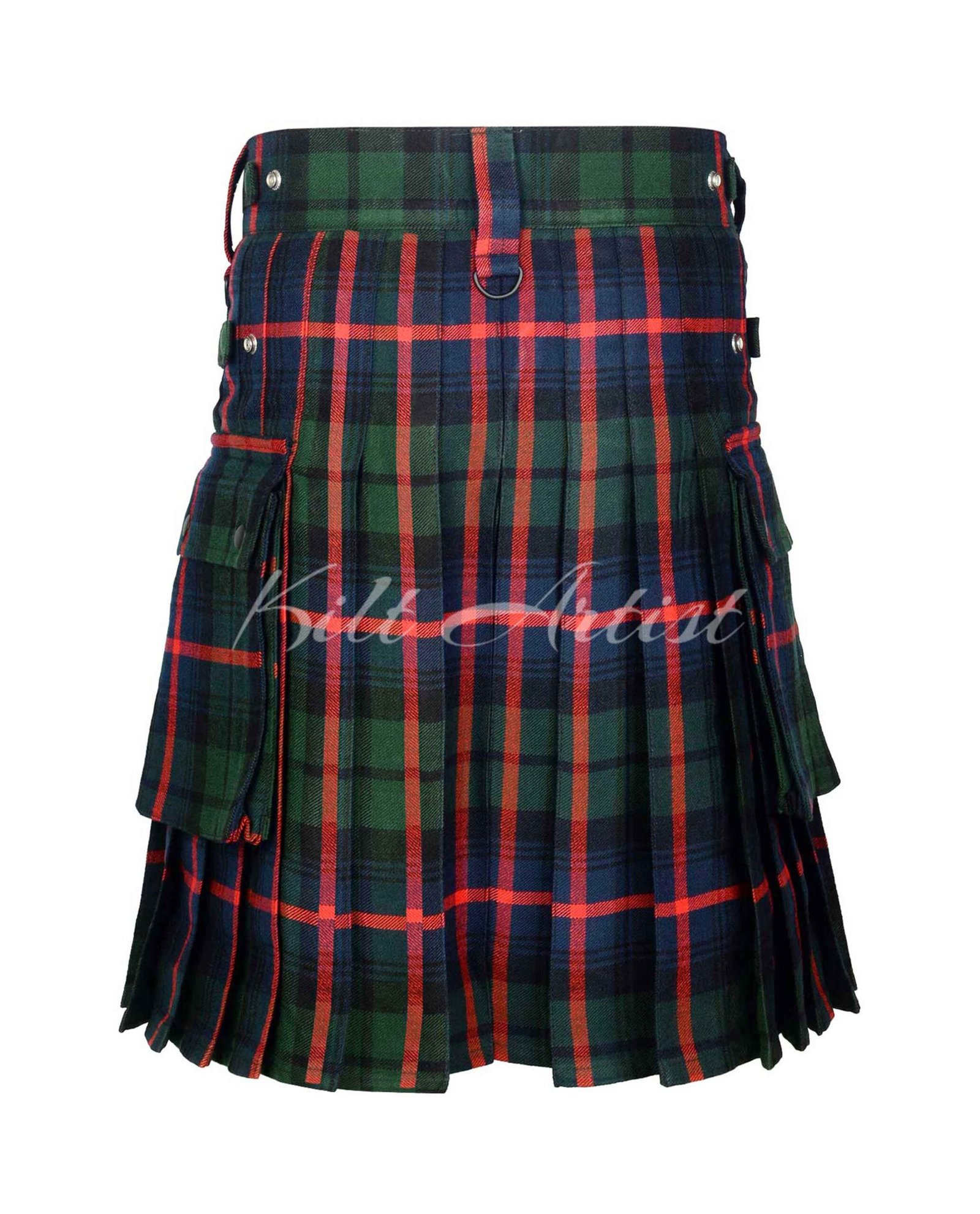 Urquhart Broad Red Modern Tartan Utility Kilt