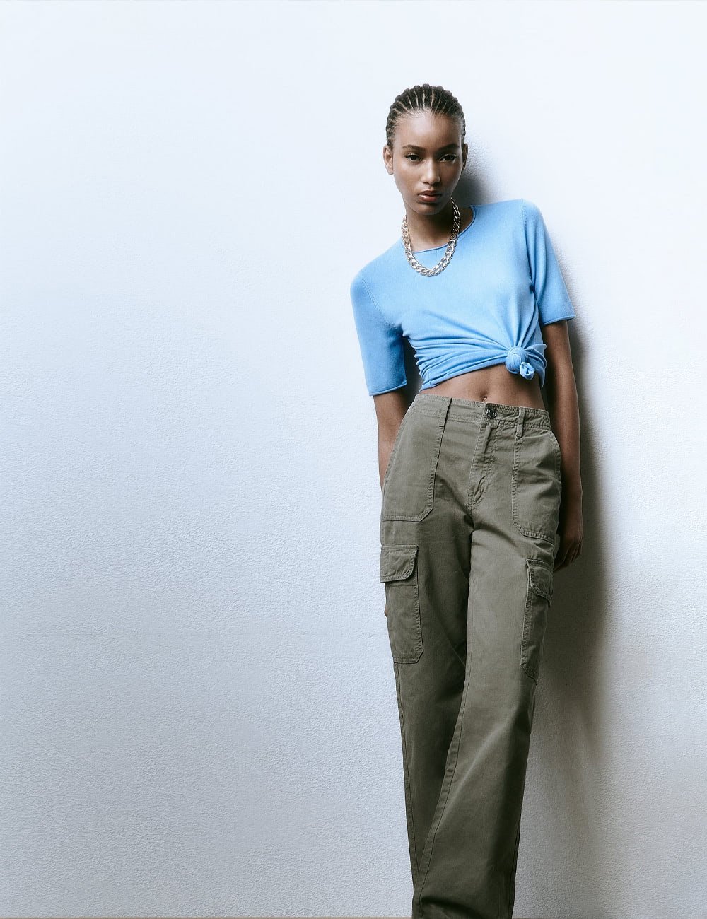 SHORT SLEEVE KNIT SWEATER