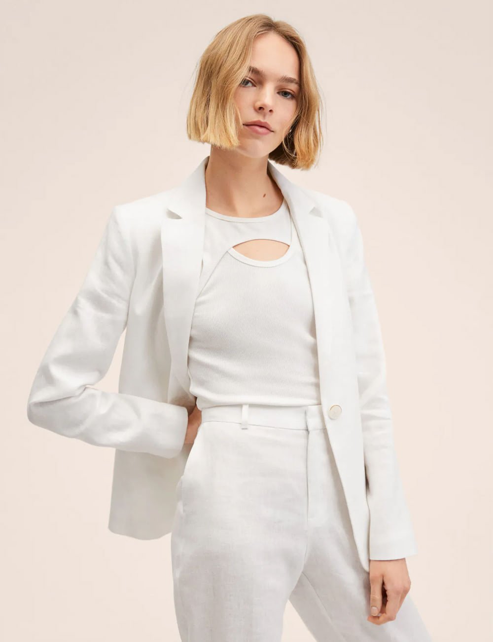 Blazer suit 100% linen