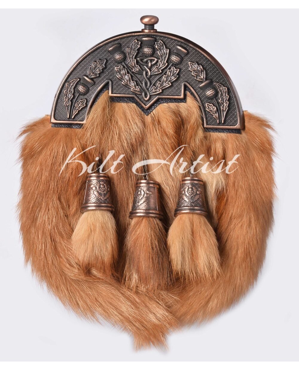 Bronze Thistle Red Fox Full Dress Sporran