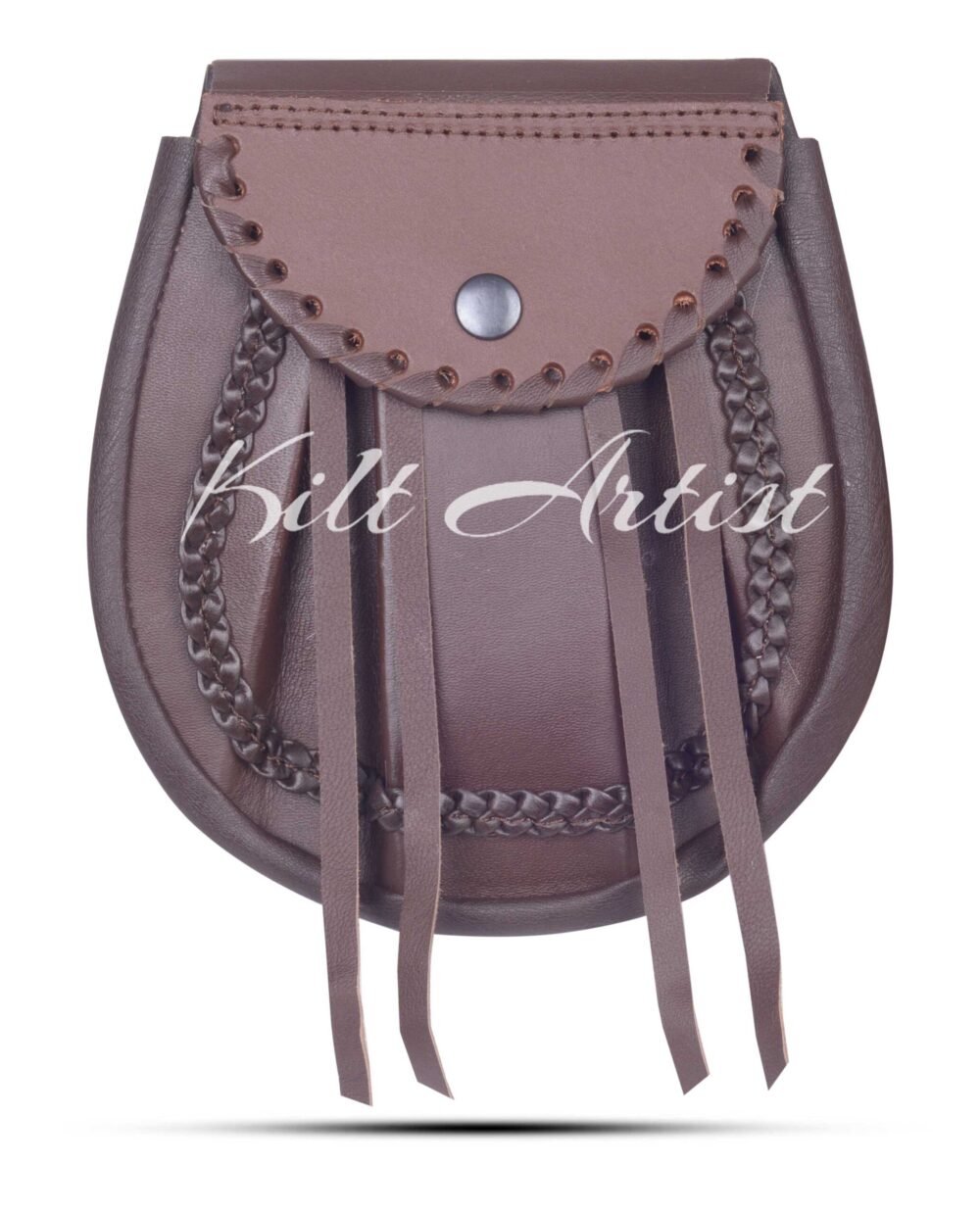 Men's Scottish Brown Leather Medieval Style Sporran