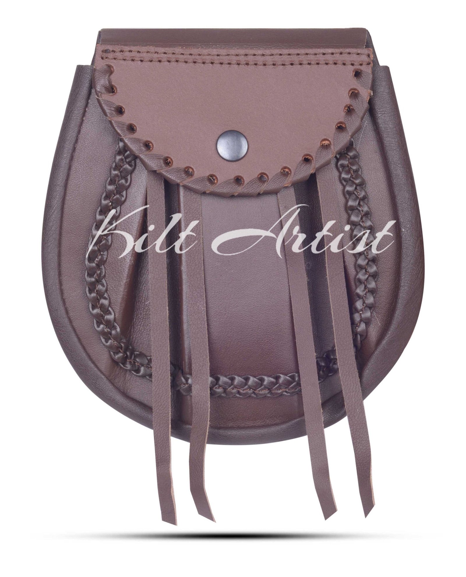 Men's Scottish Brown Leather Medieval Style Sporran