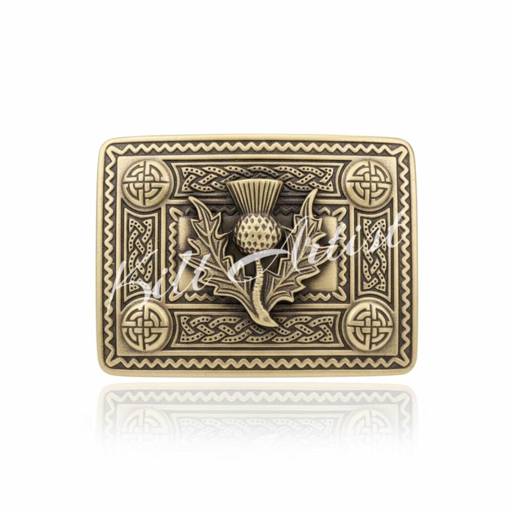 Thistle Flower Scottish Kilt Belt Buckle