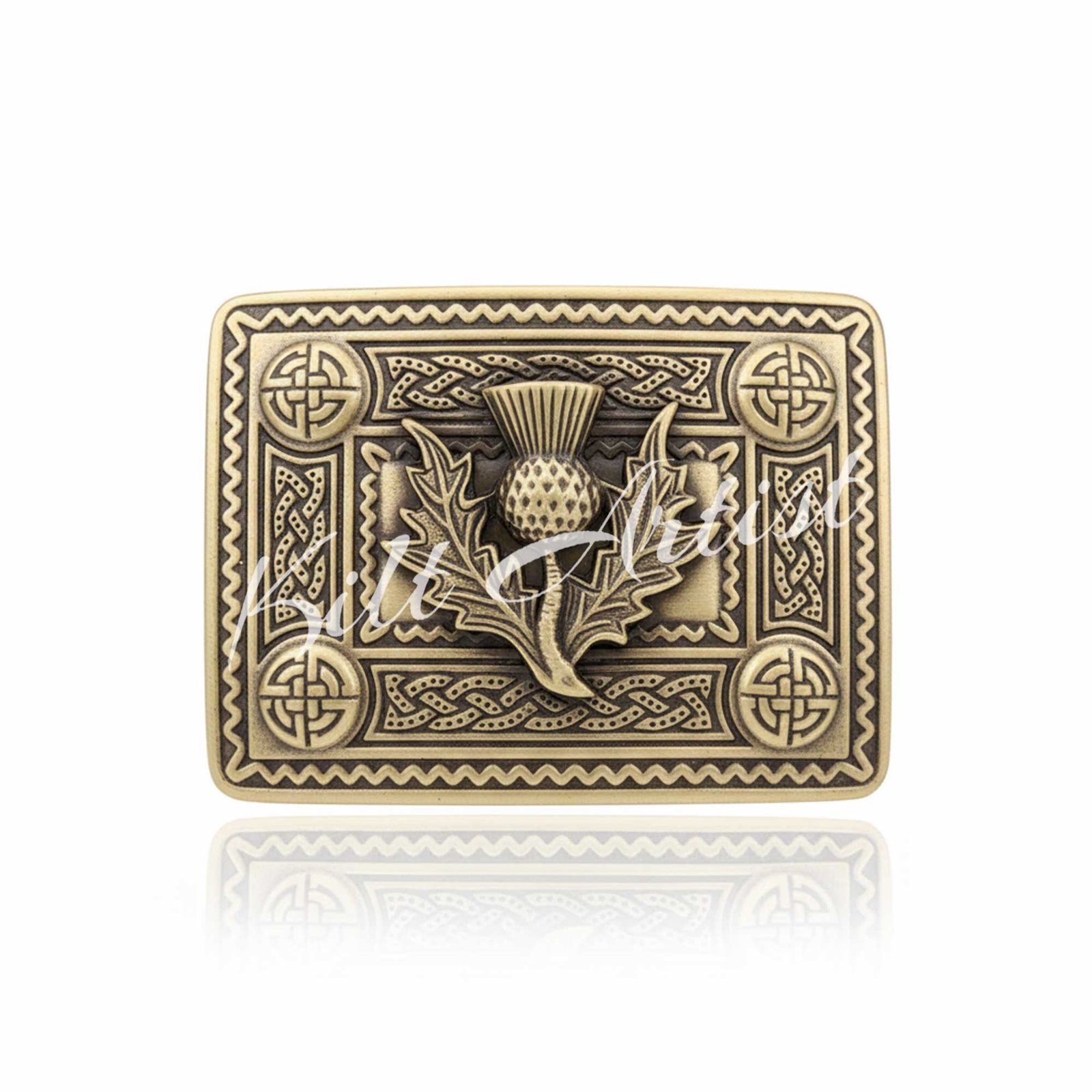 Thistle Flower Scottish Kilt Belt Buckle