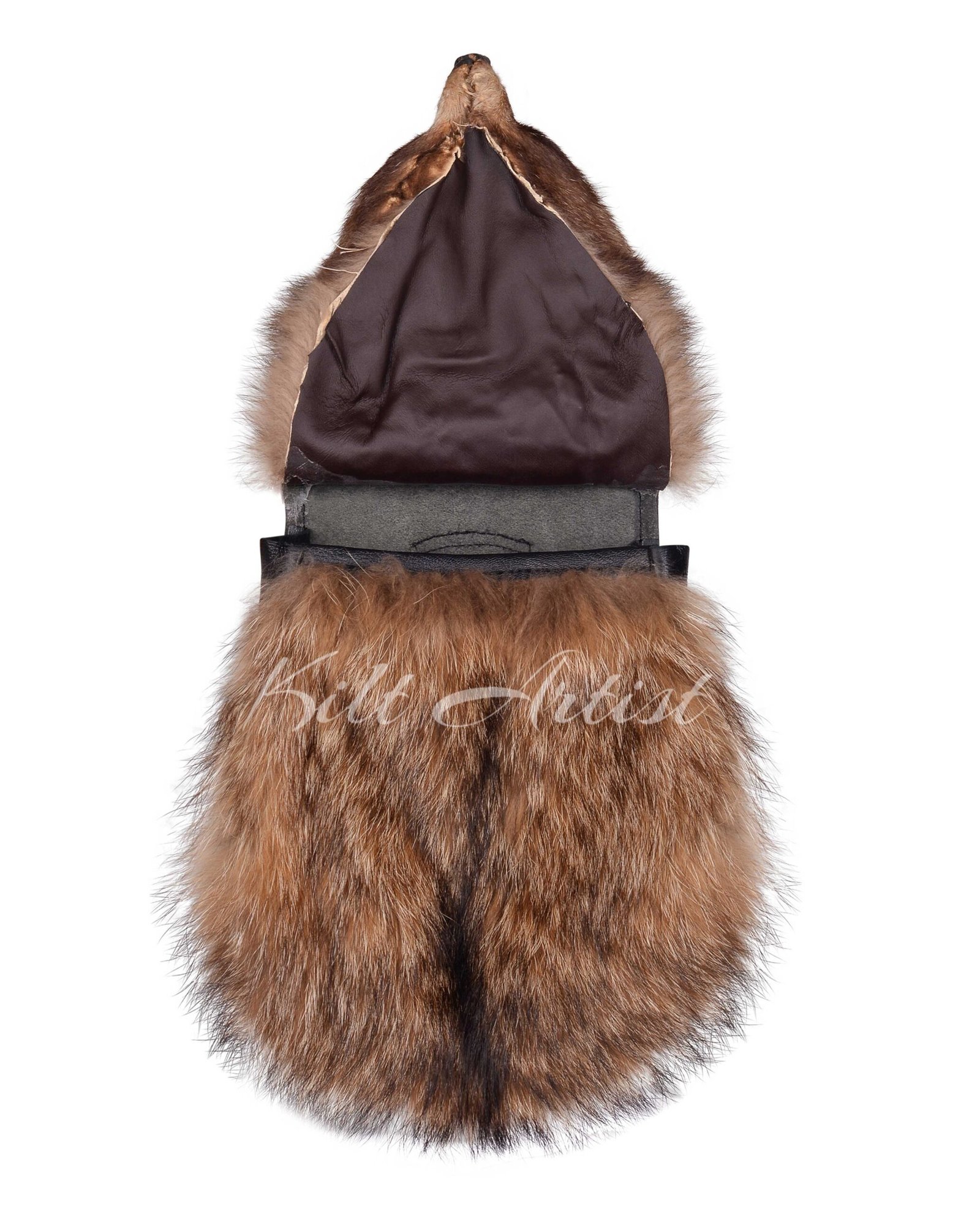 Men's Scottish Full Mask Brown Coyote Sporran