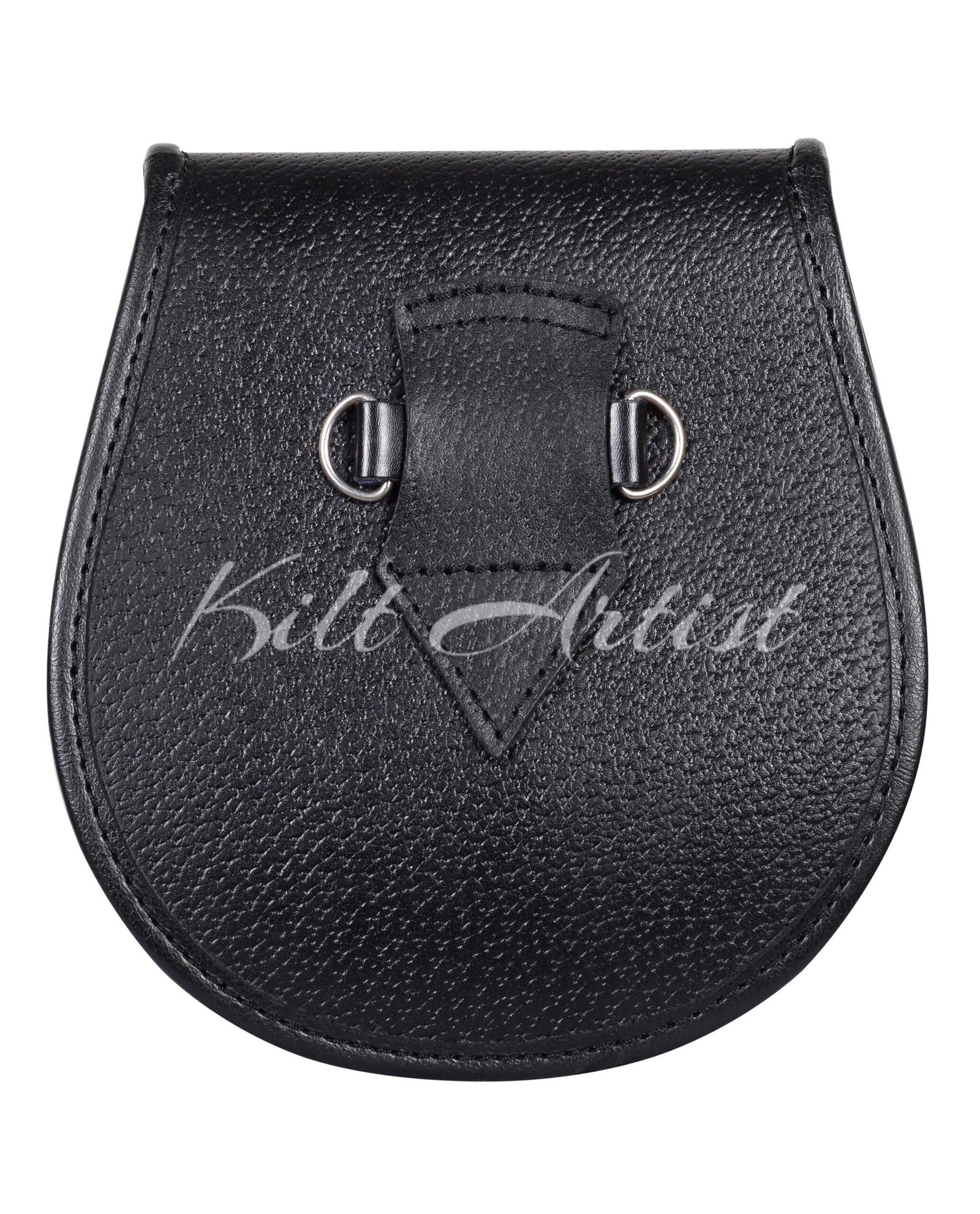 Plain Black Leather Day Sporran