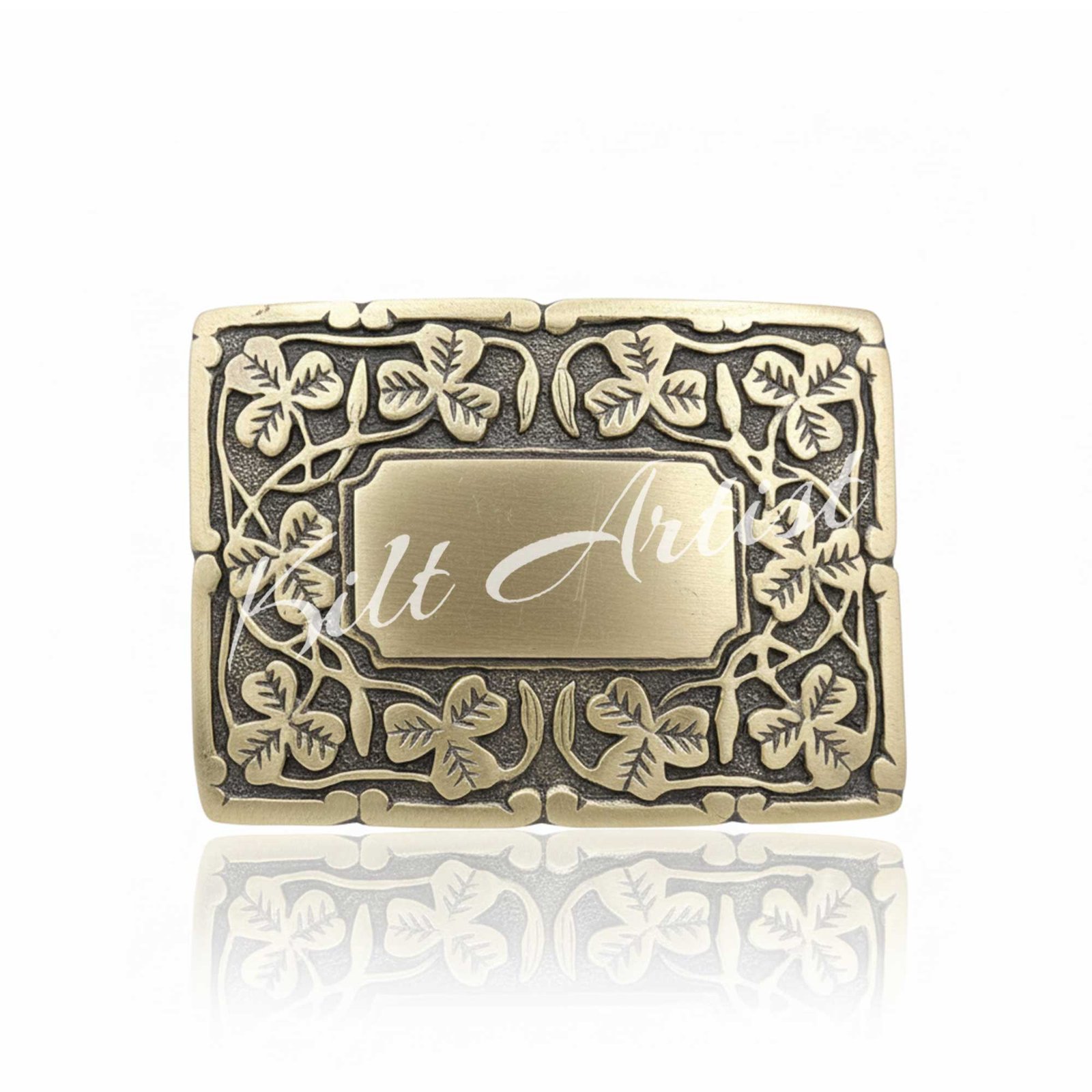 Shamrock Scottish Kilt Belt Buckle