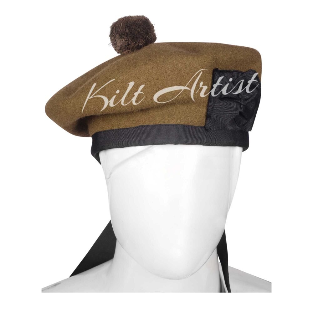 Men's Scottish Plain Tan Wool Balmoral Cap
