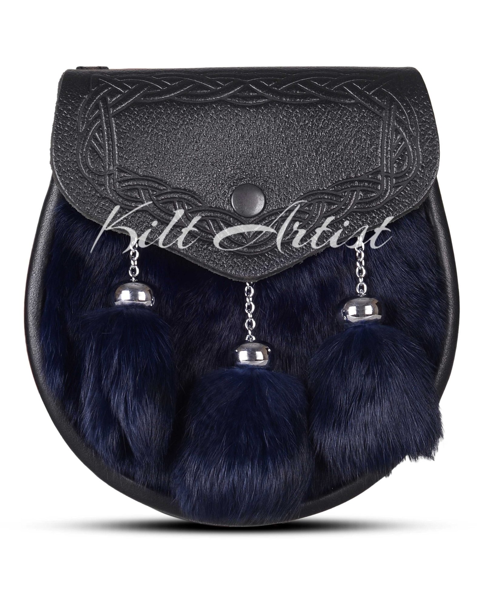 Blue Rabbit Fur Semi Dress Sporran